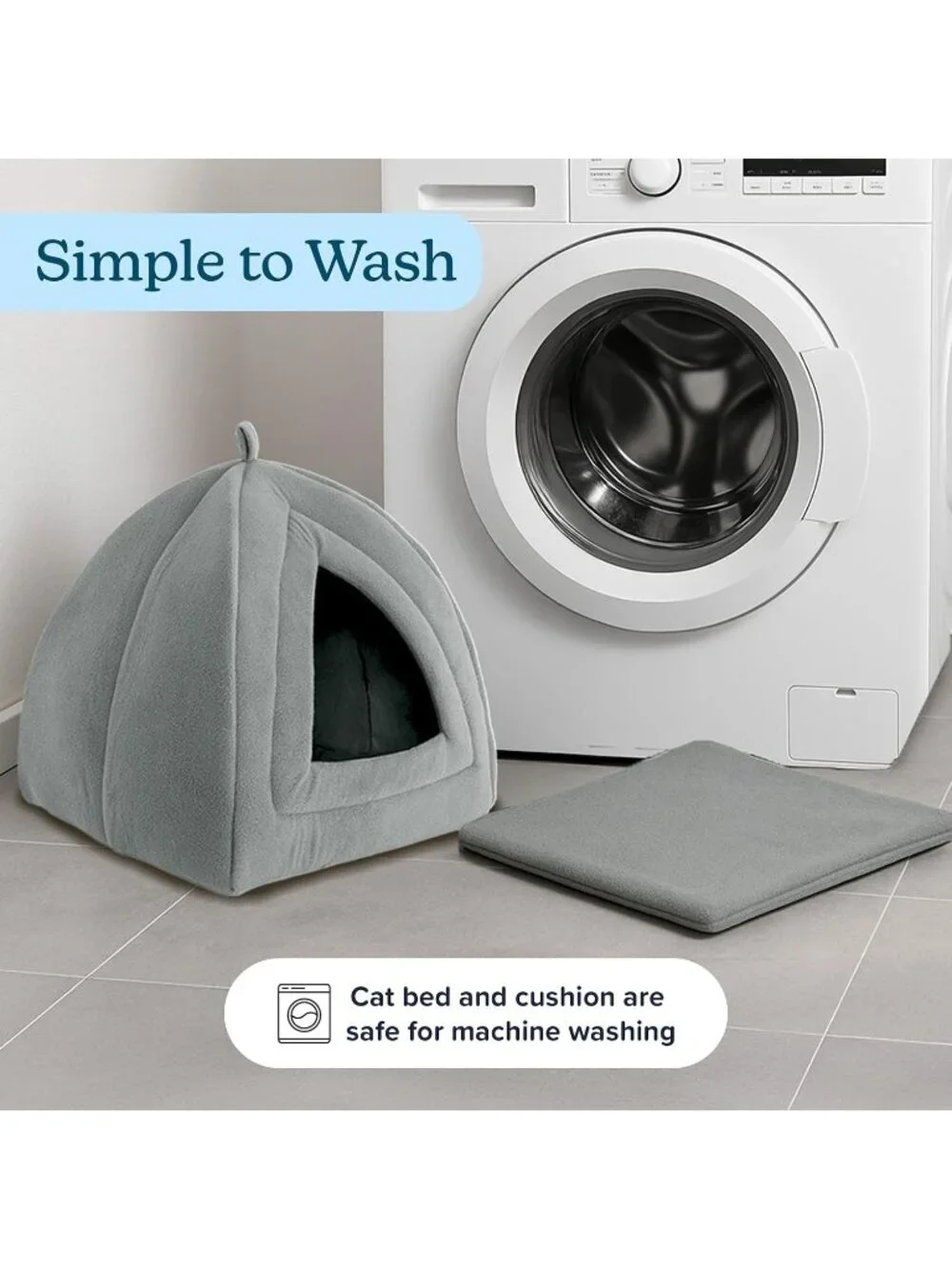 New Indoor Cat House with Removable Foam Cushion, Pet Tent for Small animals